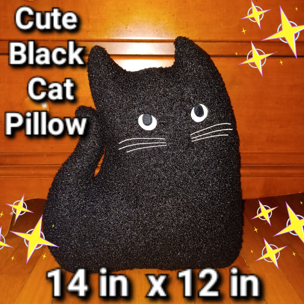 Black Cat Pillow
